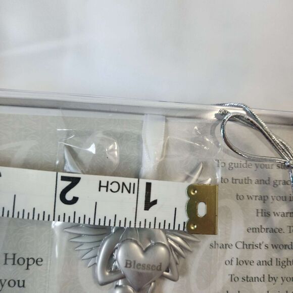 The Grandparent Gift Co. Angel Ornament Confirmation Gift Silver Blessed New - Picture 8 of 10